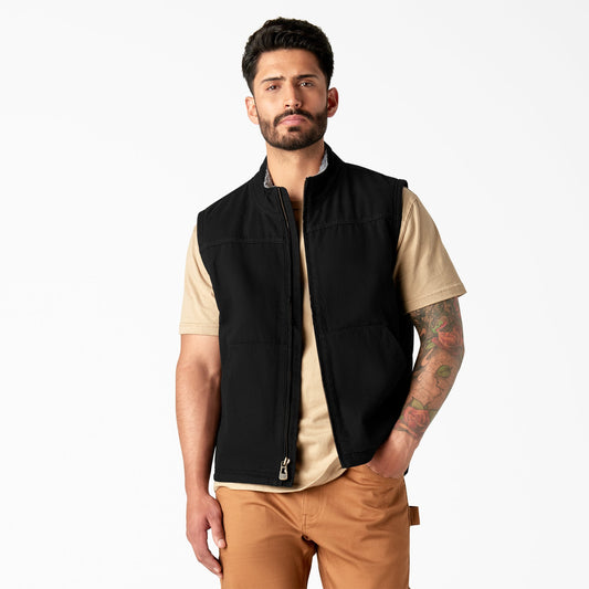 Duck Canvas High Pile Fleece Lined Vest | Dickies Men